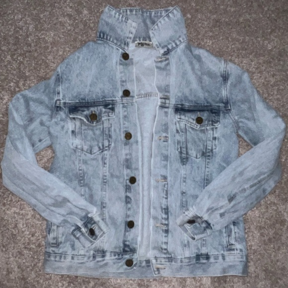Show Me Your Mumu Dover Denim Jean Bride Jacket Oversized Bachelorette XS - Picture 4 of 6
